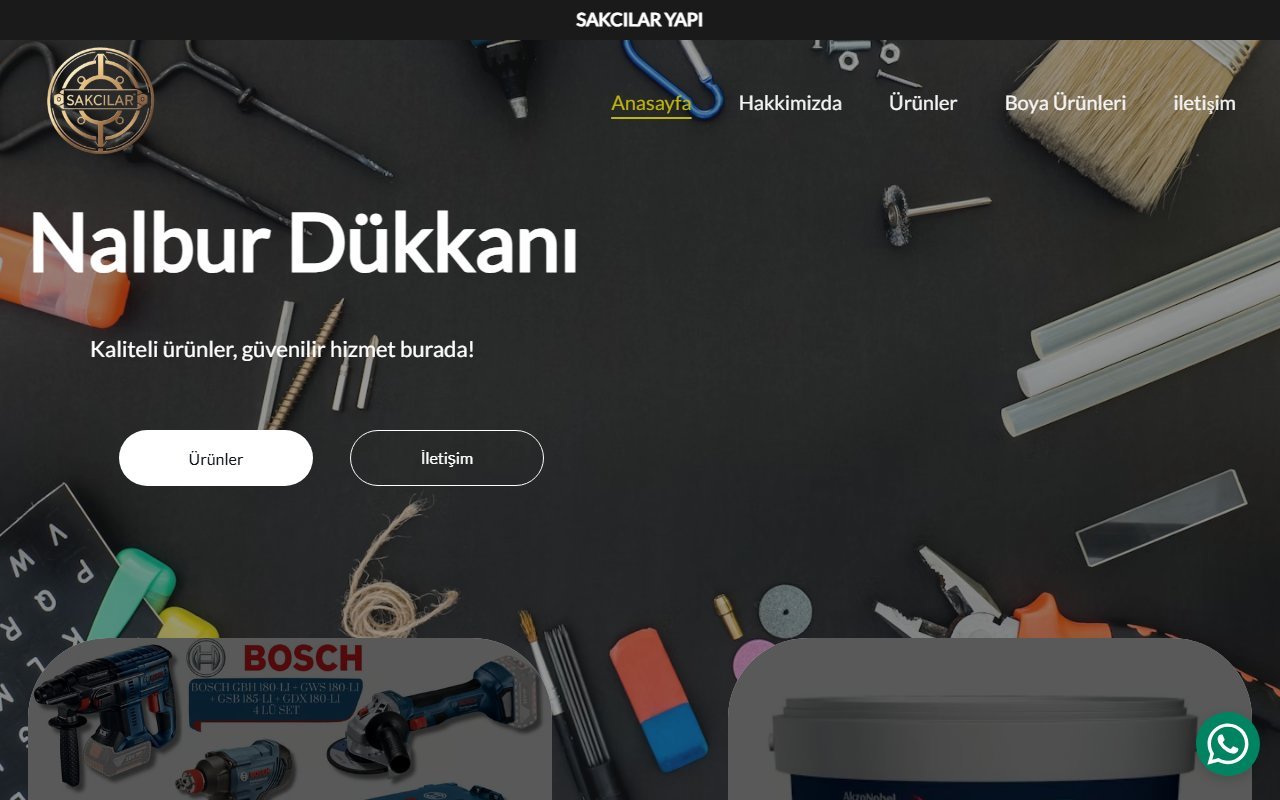 Sakcılar İnşaat web sitesi