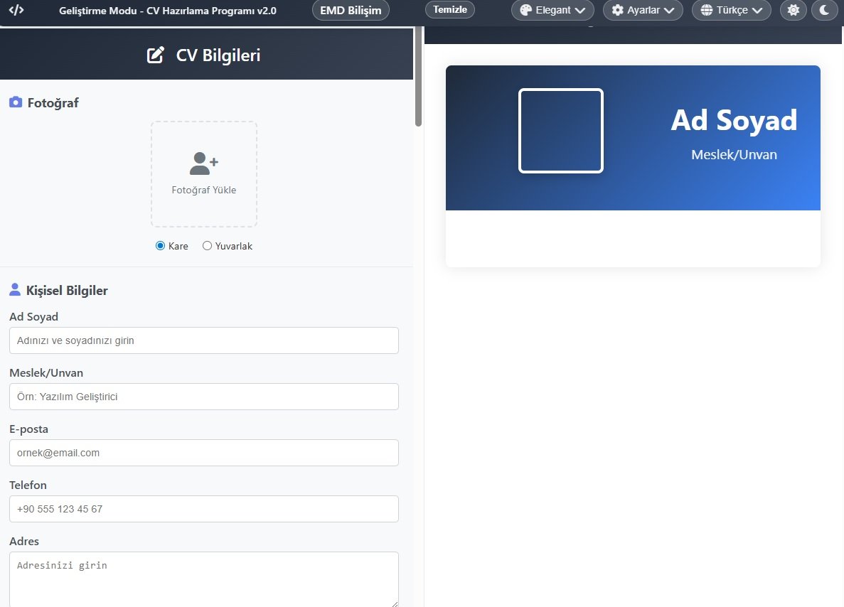 CV Oluşturma Programı